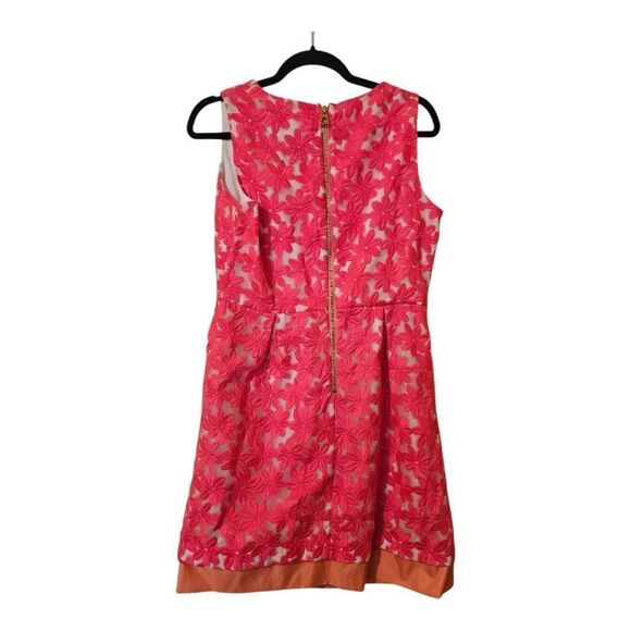 SAIL‎ TO SABLE STS Neon Pink Floral Overlay Dress - Size 8 - Picture 2 of 10